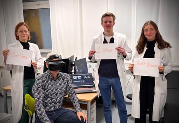 Anke Salmen and team of the Department of Neurology at St. Josef-Hospital, Bochum University Hospital with Christoph Tschantré of machineMD